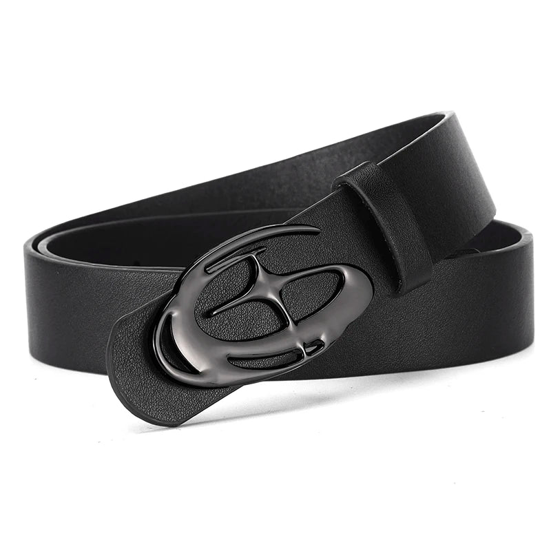 Men's Smooth-Buckle PU Belt