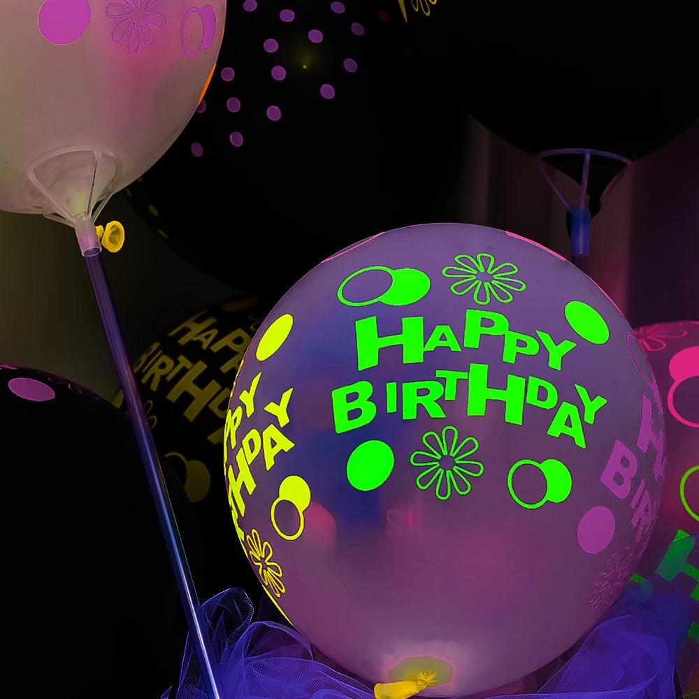 12-Inch Fluorescent Dot Latex Party Balloons