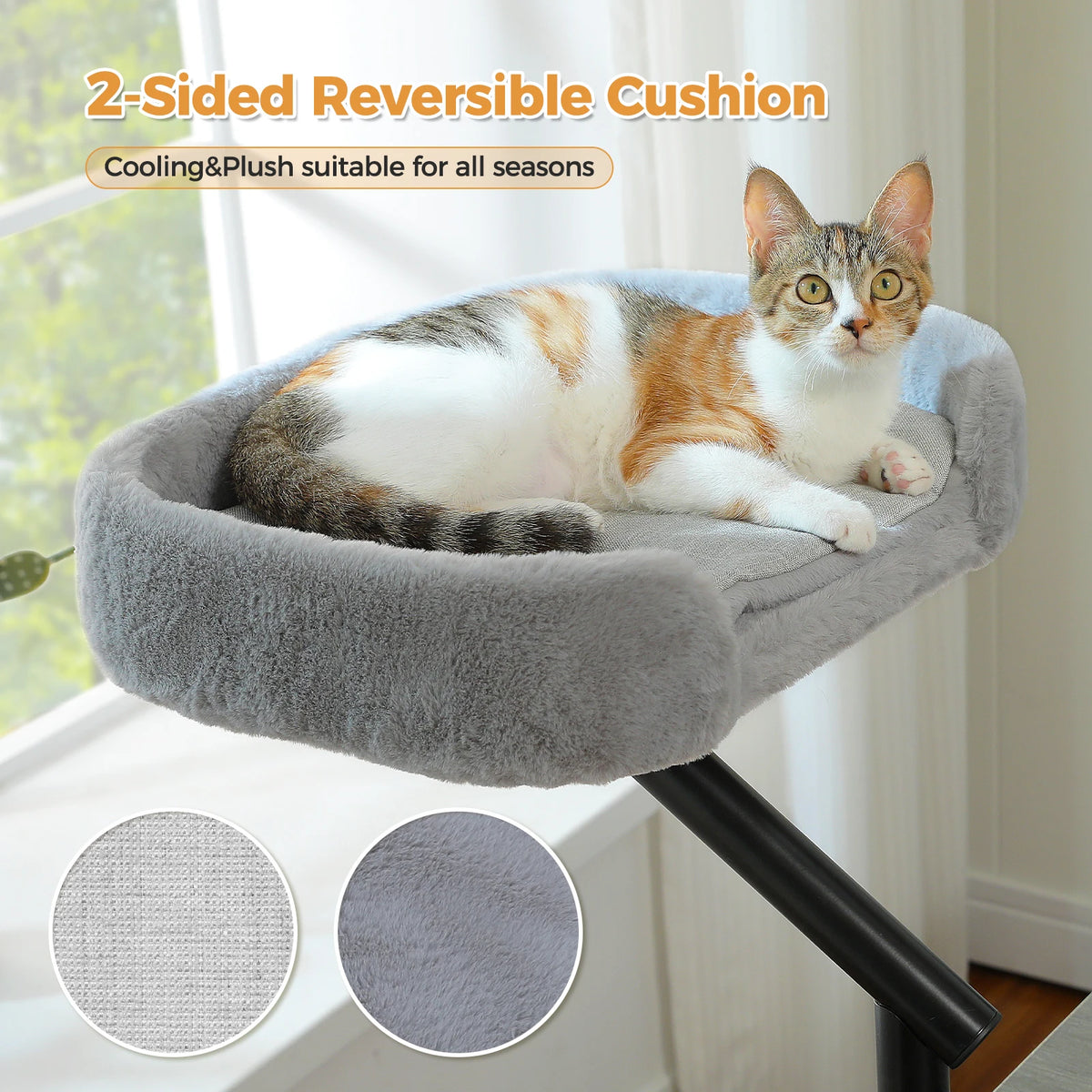360° Rotating Desk-Mounted Cat Bed