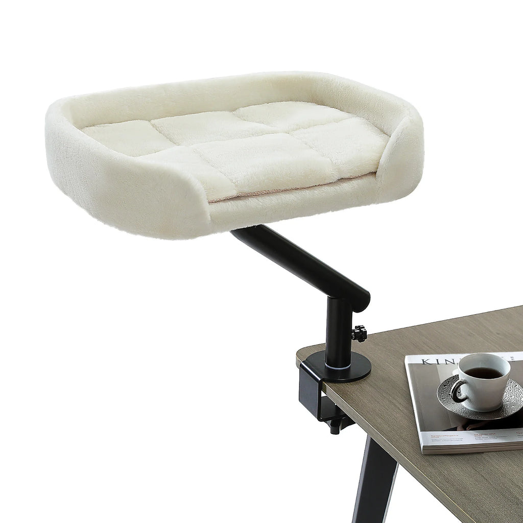 360° Rotating Desk-Mounted Cat Bed