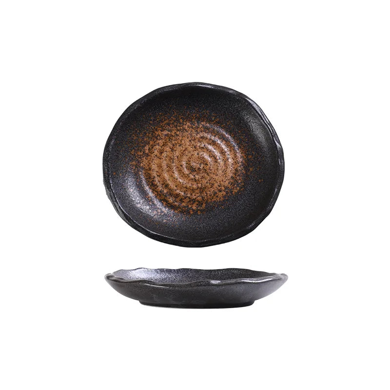 Irregular Ceramic Plates — 17.5 cm
