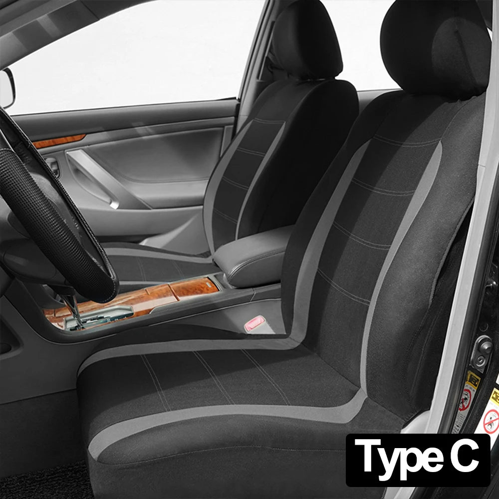 AUTO PLUS Two-Tone Polyester Seat Covers