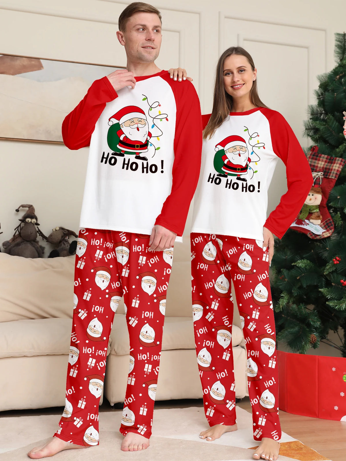 Santa Ho Ho Ho Family Christmas Pajamas
