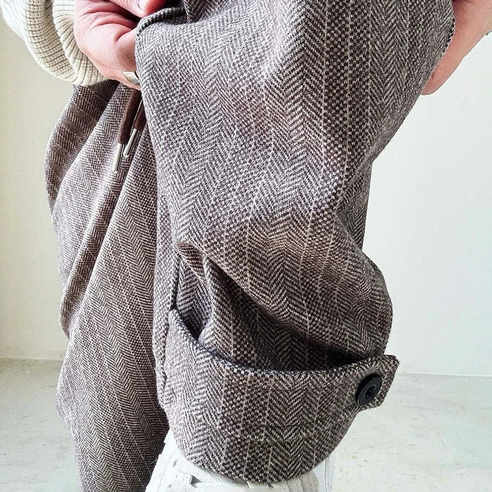 Men's Wide-Leg Drawstring Streetwear Pants