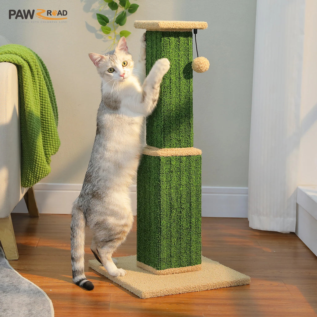 Tall Sisal Cat Scratching Post with Dangling Ball