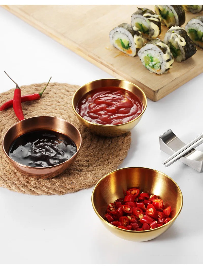 Simbuid Stainless Steel Sauce Dishes — 2 or 4 Pack