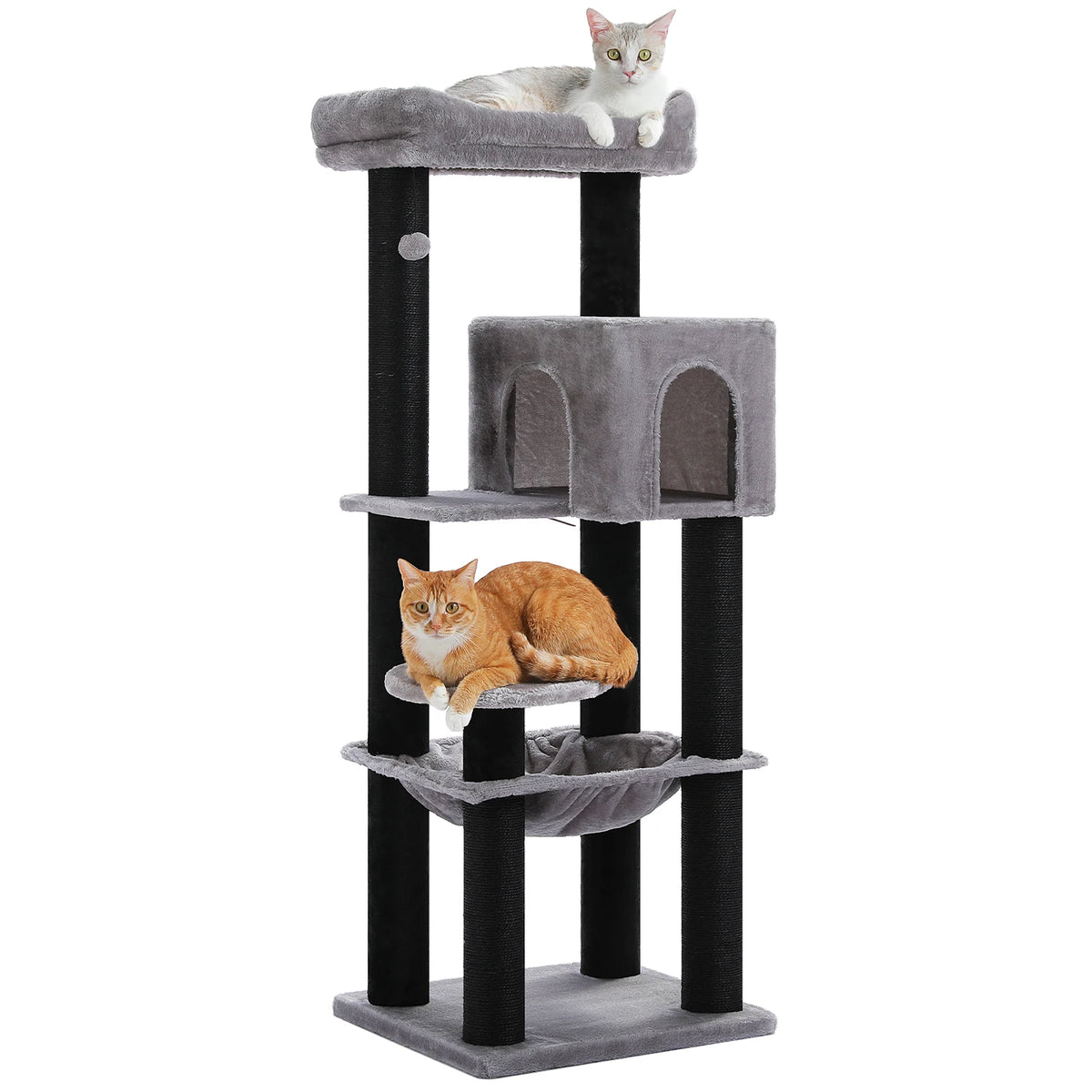 147cm Cat Tree with Large Condo & Hammock