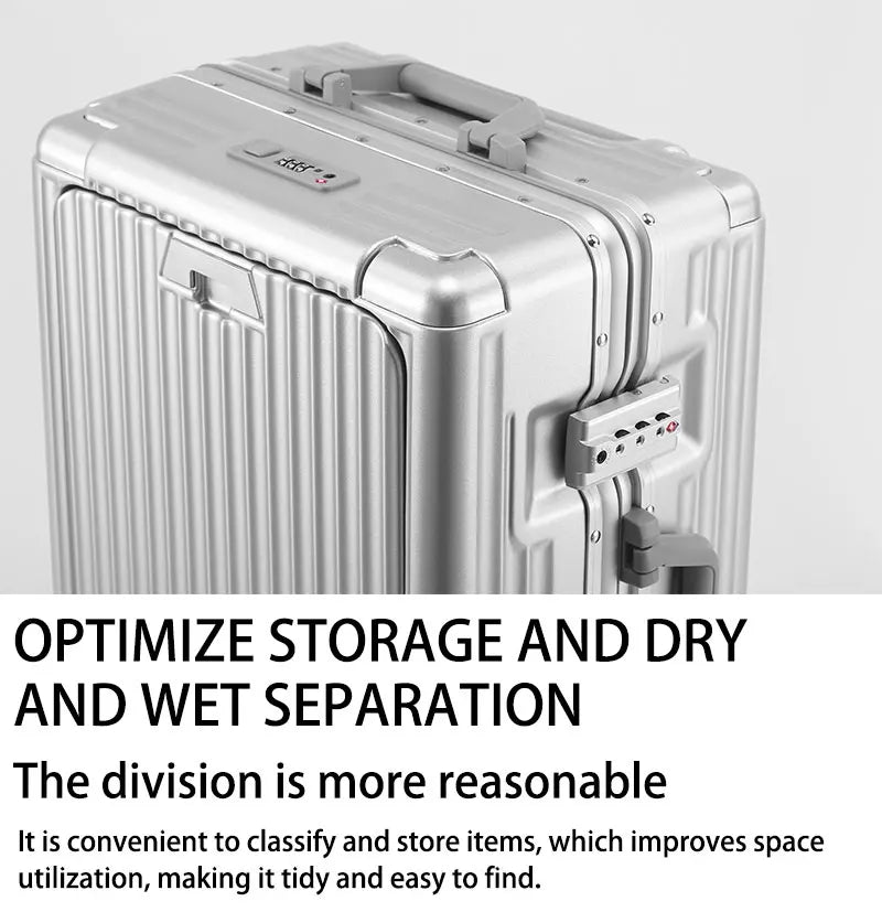 BunyFly Aluminum Frame Boarding Laptop Trolley Case 20 Inch Front Opening  Suitcase Cabin Luggage Bag Whispering Desires Shoppe