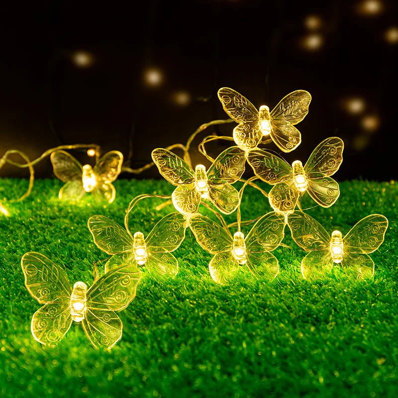 Butterfly LED String Lights, USB & Battery Options