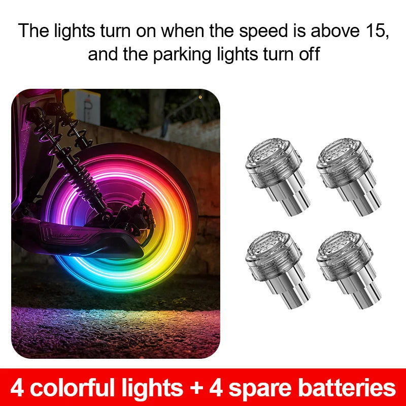LED Tire Valve Lights – 2 or 4 Pieces