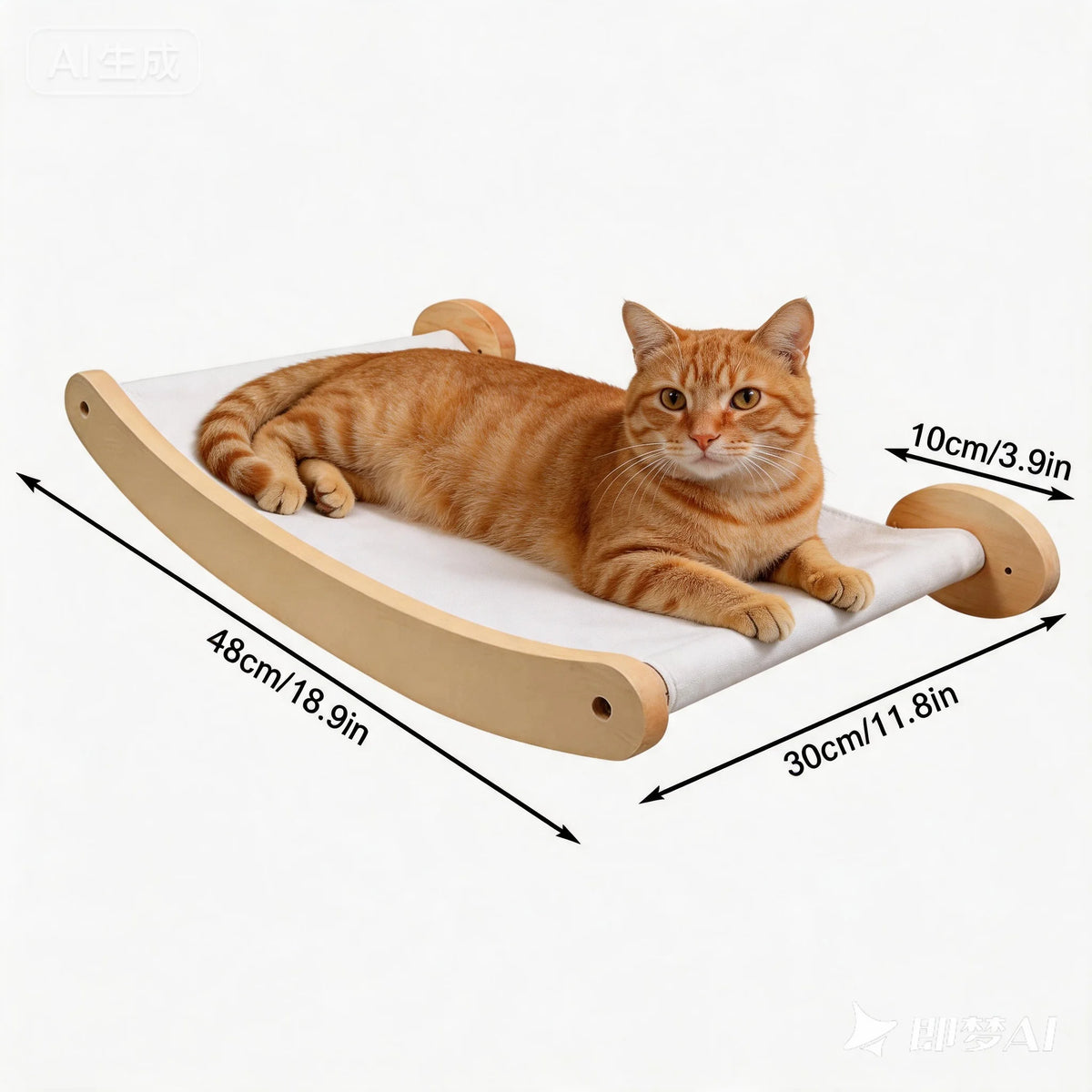 Wall-Mounted Cat Hammock & Climbing Stairs