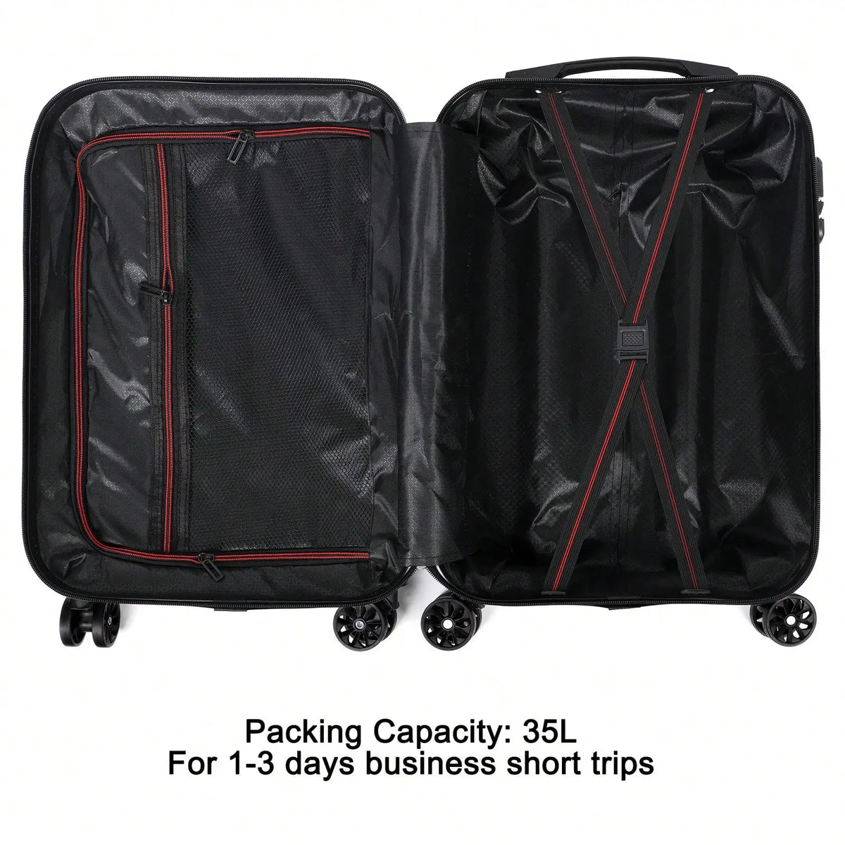 Black 20-Inch Spinner Suitcase