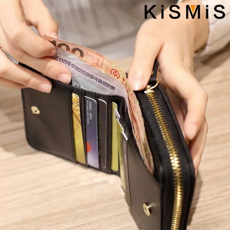 Women's Compact PU Card Wallet