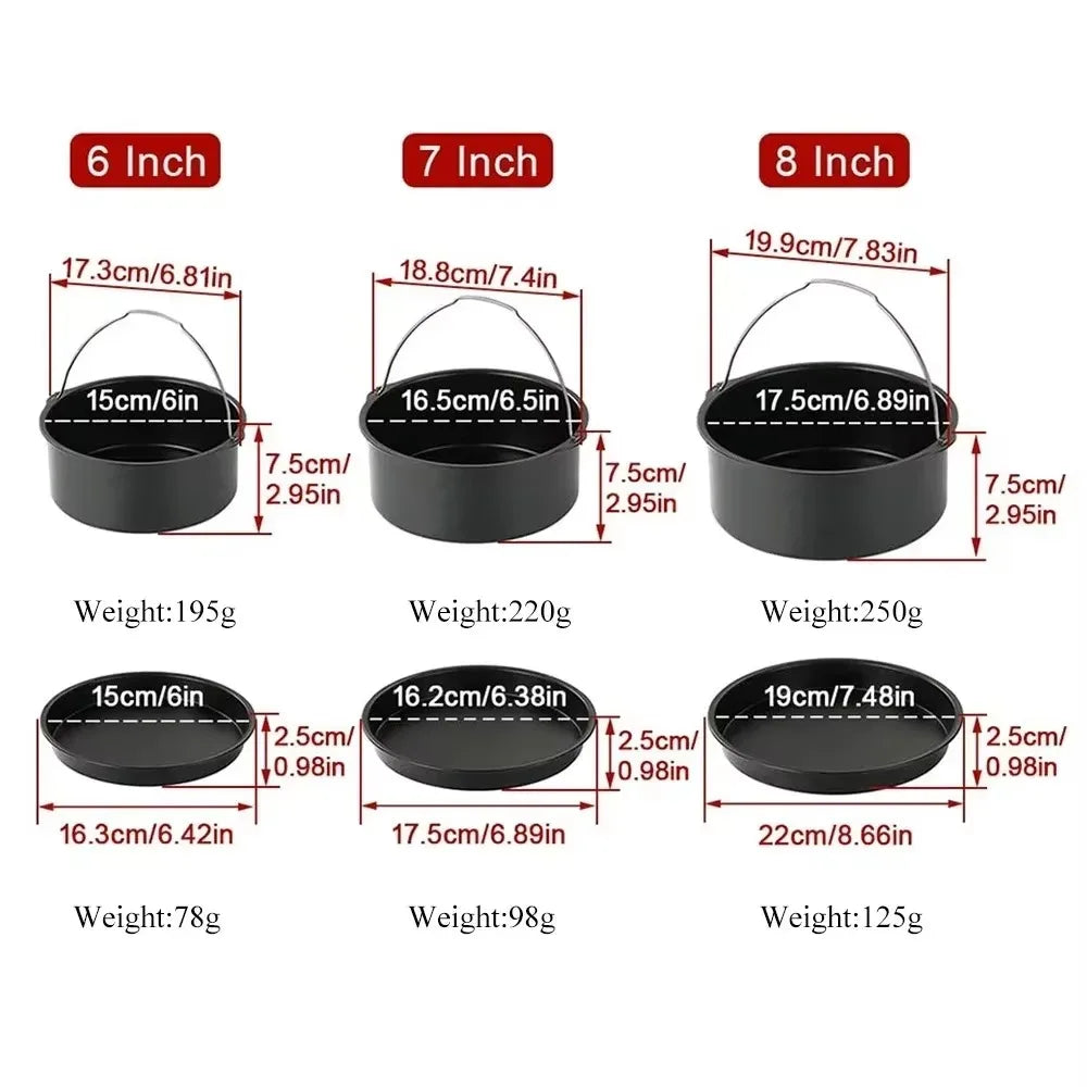 Carbon Steel Cake Pan with Handle, Multiple Sizes