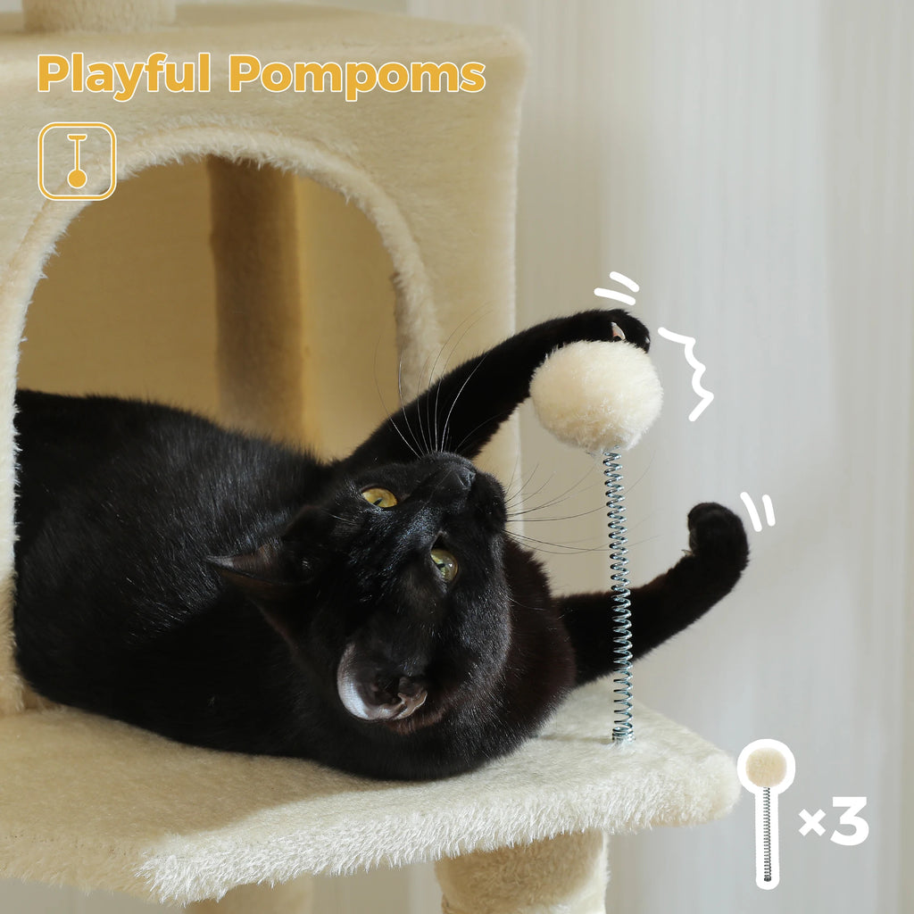 162cm Cat Tree with Sisal Posts & Hammock