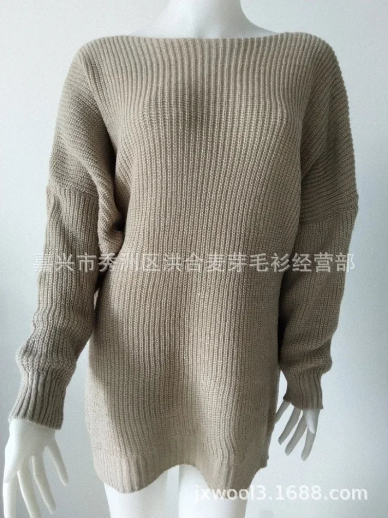 2026 New Winter Knitwear Women's Batwing Sleeve Knitted Pullover Solid Casual Loose Sweaters Ladies O-Neck Basic Pullover Jumper Whispering Desires Shoppe