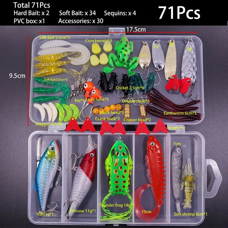Mixed Fishing Lure & Tackle Box Kit Options