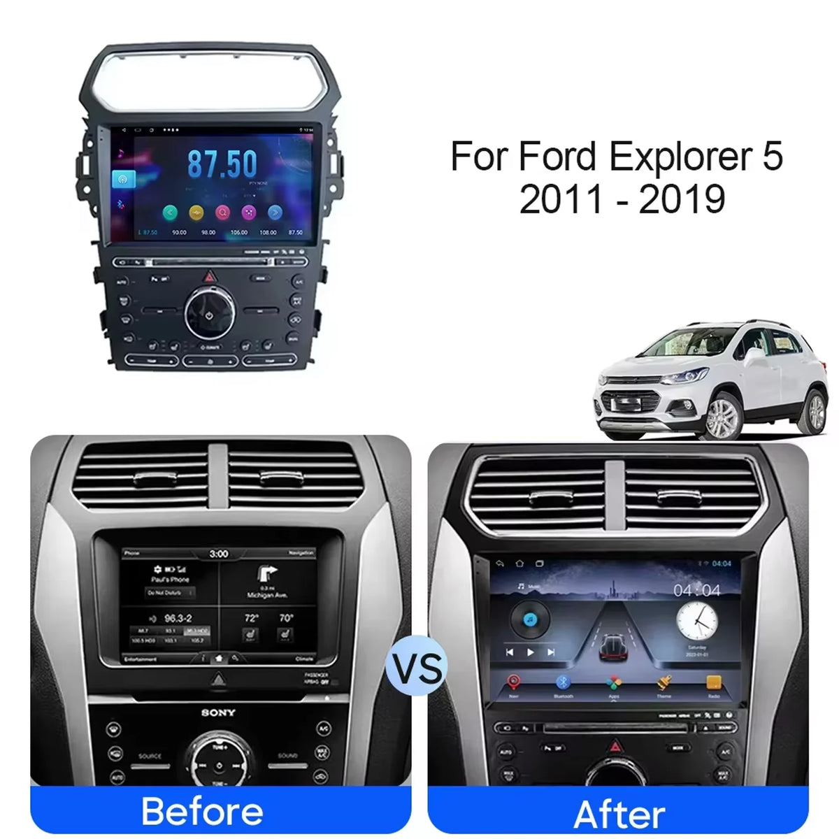 10-Inch Car Stereo for Ford Explorer 2011–2019