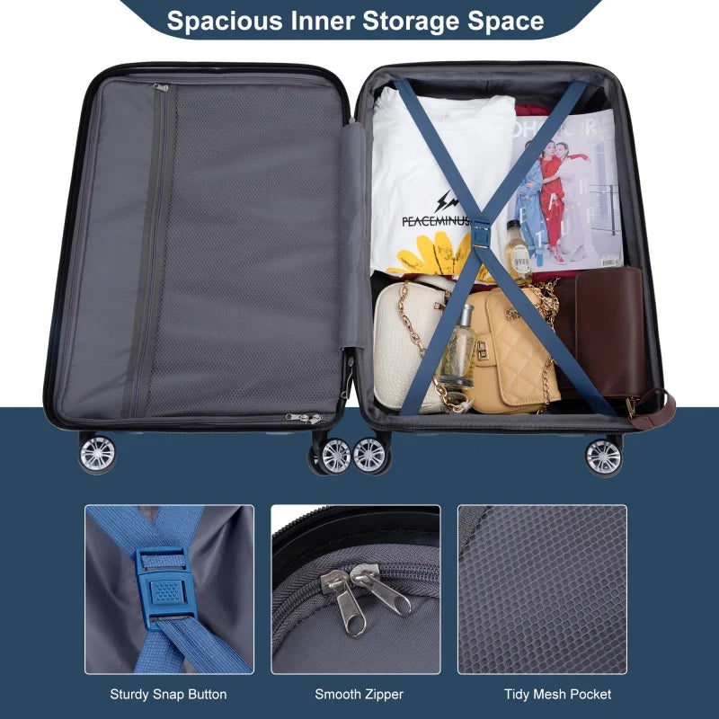 Five-Piece Hardshell Luggage & Travel Bag Set