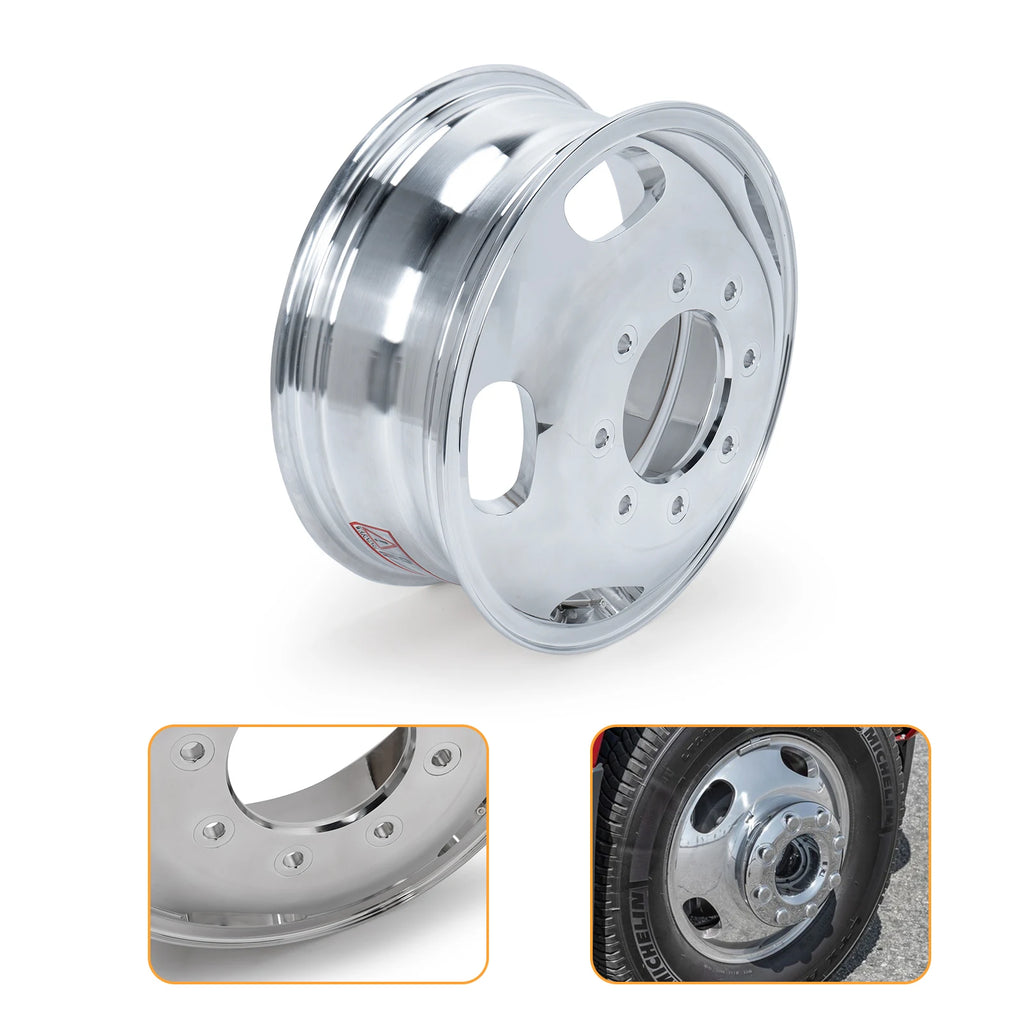 17×6.5 Front Dually Alloy Wheel – 8×200, Polished