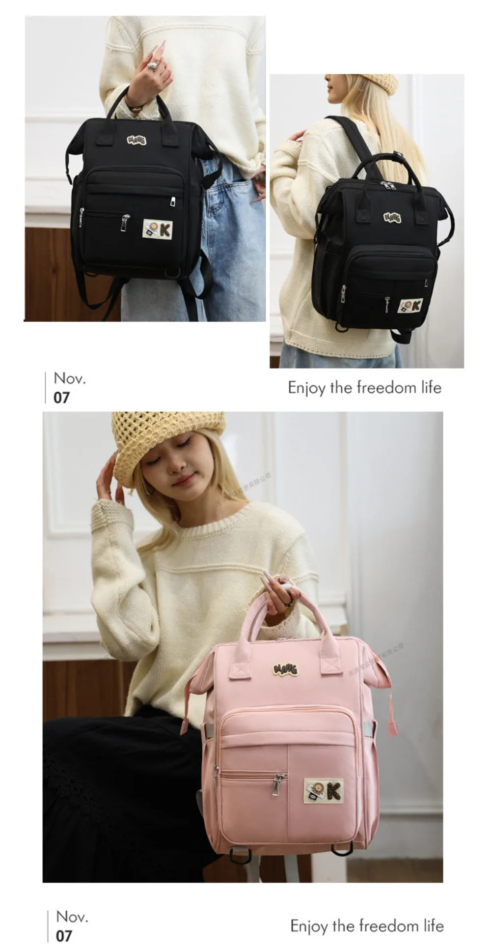 Oxford Cloth Maternity Diaper Backpack