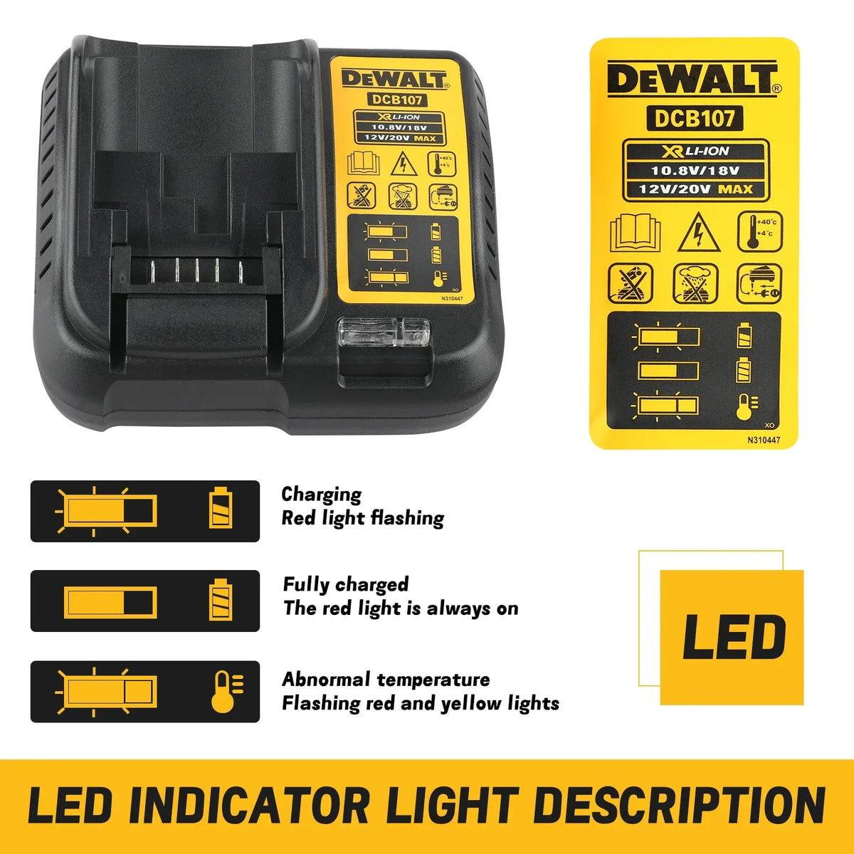 DEWALT DCB107 Battery Charger — US or EU Option