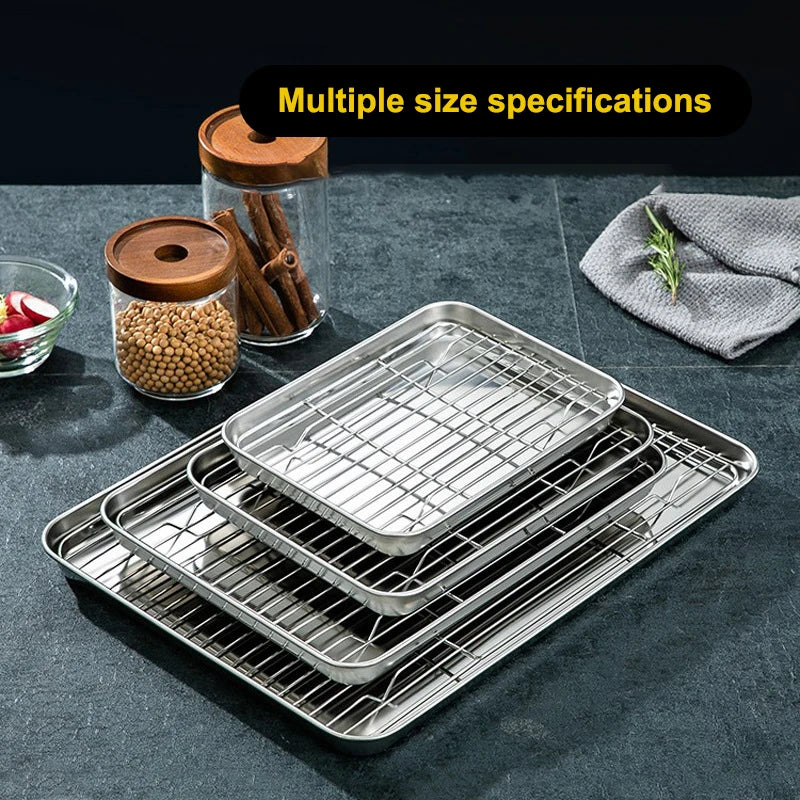 YOWEI Stainless Steel Baking Tray & Cooling Rack