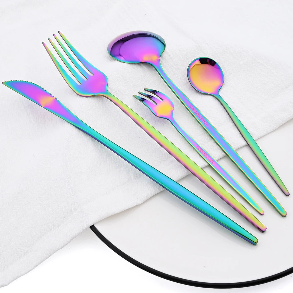 JAOER Stainless Steel Flatware — 48 Pieces