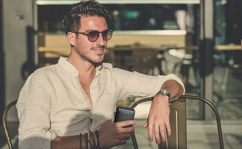 Men's Slim Pop-Up Wallet with ID Window