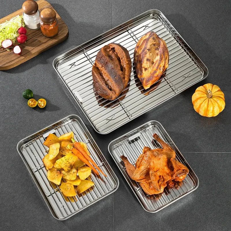 YOWEI Stainless Steel Baking Tray & Cooling Rack