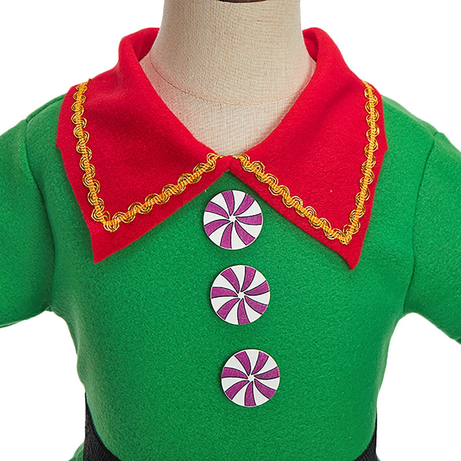 Kids Adult Christmas Clothing Set Kids Tops Pants Hat Belt Children Xmas Clothes Baby Boy Girl Birthday Outfit Elves Costume Whispering Desires Shoppe