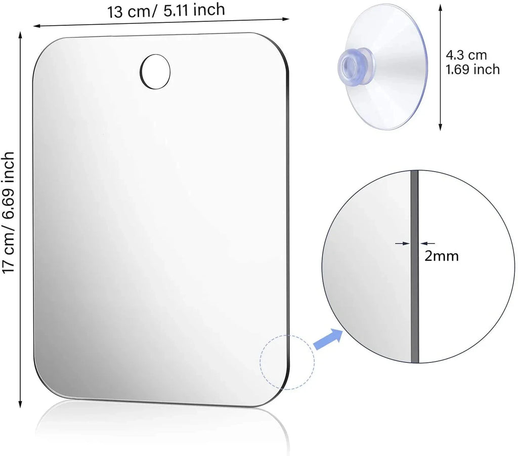Portable Acrylic Makeup & Shaving Mirror