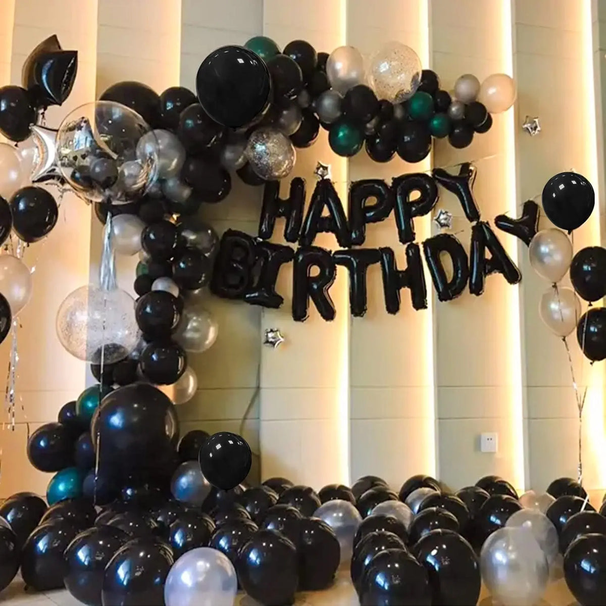 Black 12-Inch Latex Balloons, 5–100 Pack