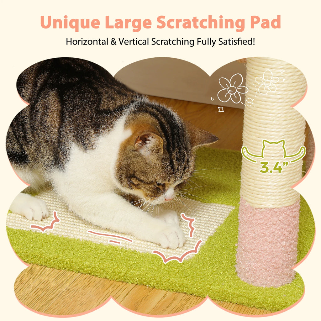 184cm Cat Tree with Hammock, Condo & Scratching Posts