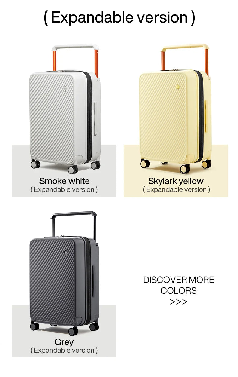 Mixi Expandable Carry On Luggage Lightweight Large Capacity Wide Handle PC Travel Suitcases Spinner Wheels TSA Lock 20 24 Inch Dsers