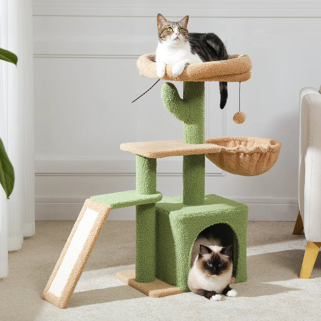 Compact Cat Tree with Removable Perch & Hammock