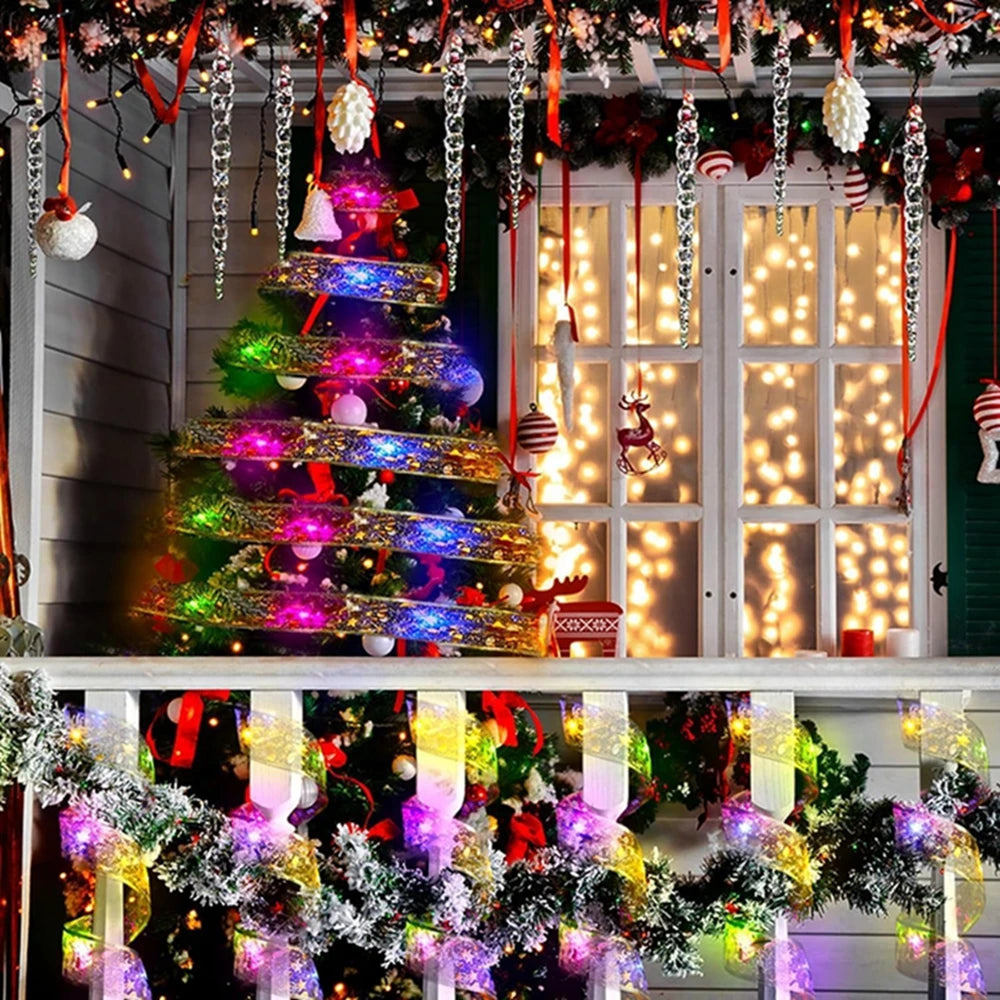 Christmas Ribbon Fairy Lights, 3 m or 5 m