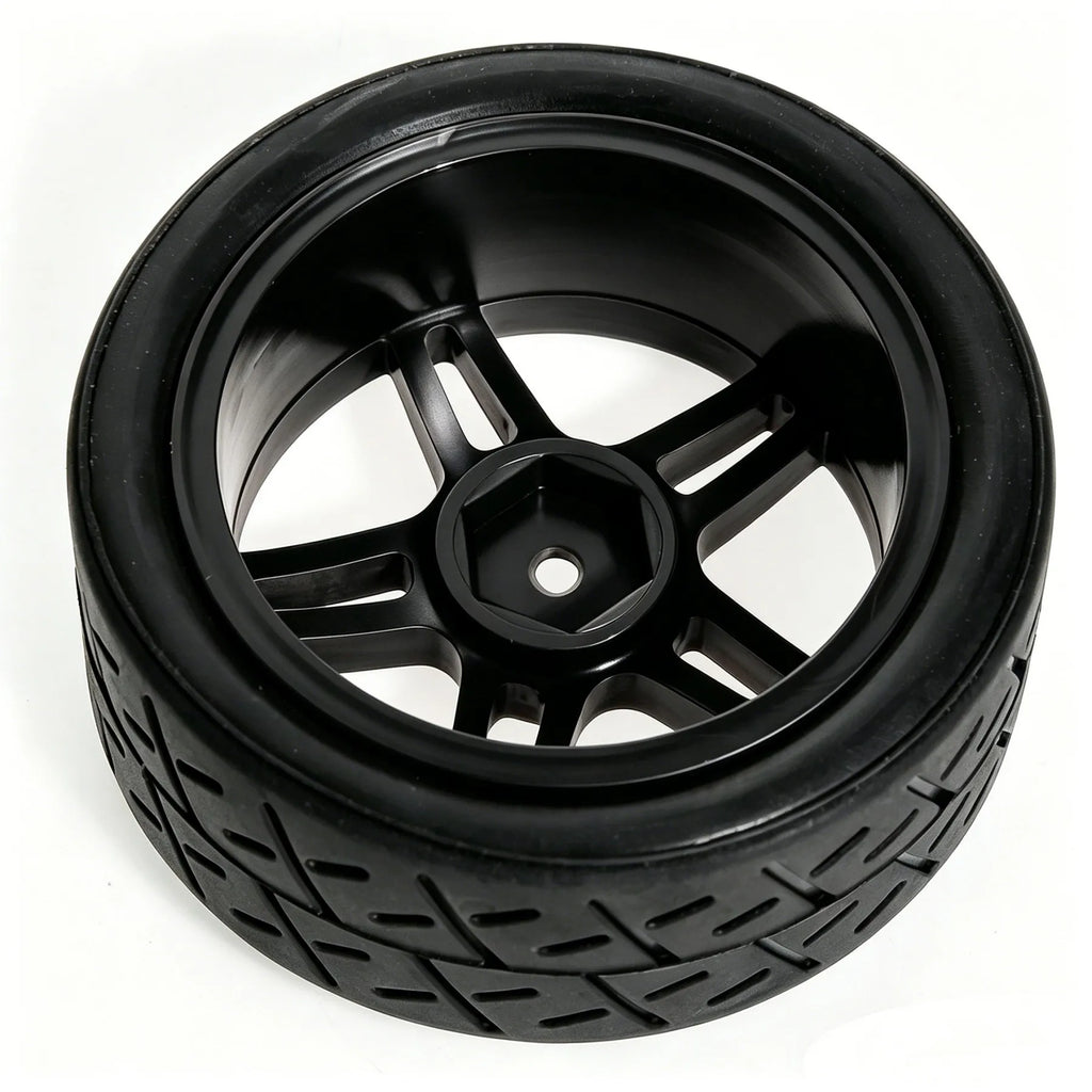 1:10 RC Car Tires & Wheels – Set of 4, 12 mm Hex
