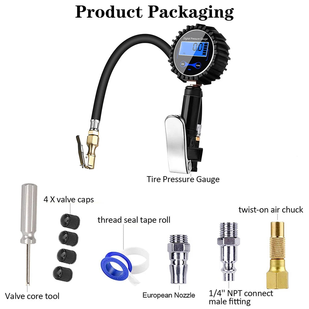 LEEPEE Digital Tire Inflator & Pressure Gauge