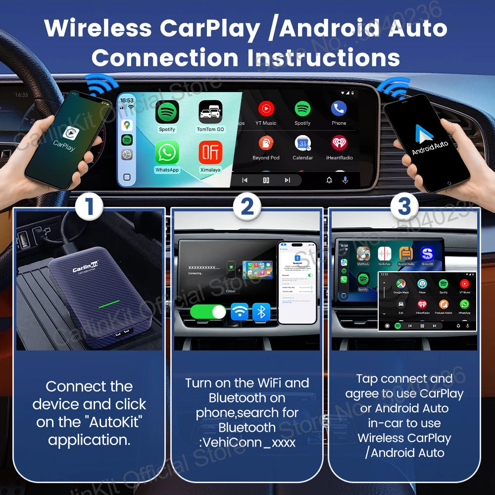 CarlinKit CP2A Wireless CarPlay & Android Auto Adapter