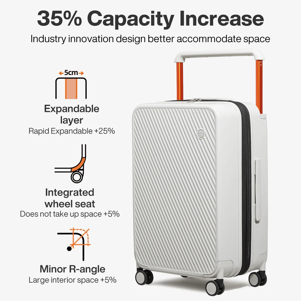 Mixi Expandable Carry On Luggage Lightweight Large Capacity Wide Handle PC Travel Suitcases Spinner Wheels TSA Lock 20 24 Inch Dsers