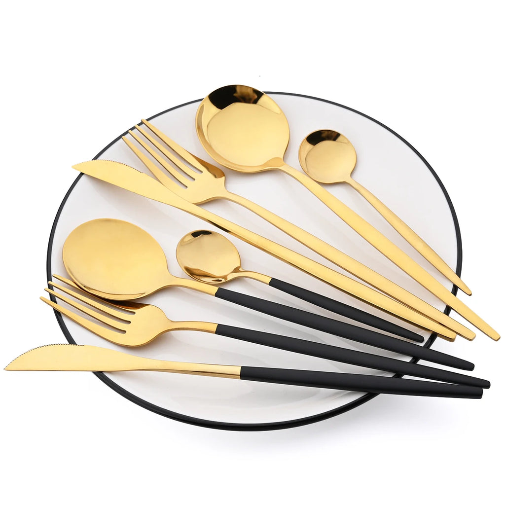 JAOER Stainless Steel Flatware — 48 Pieces