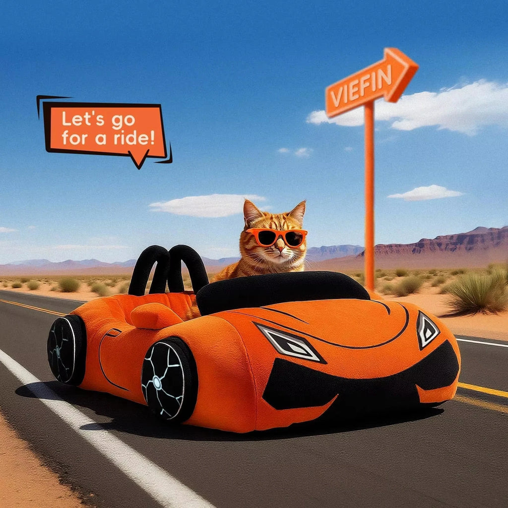 Supercar Cat Bed with Soft Cushion