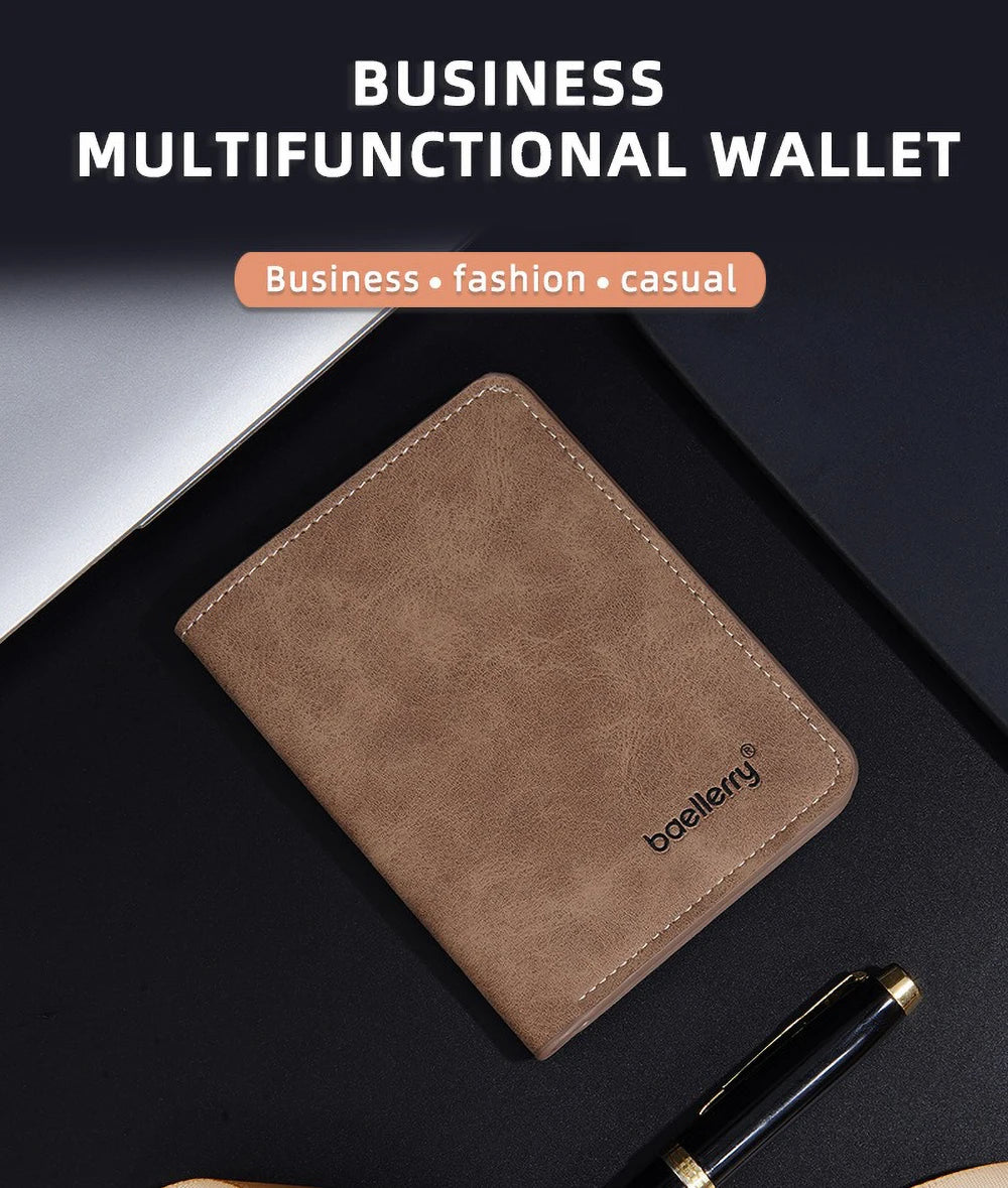 Baellerry Men's PU Wallet with Money Clip