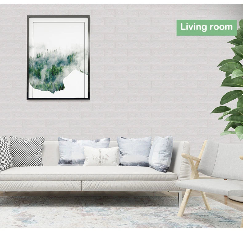 3D Brick-Style Self-Adhesive Wallpaper Roll