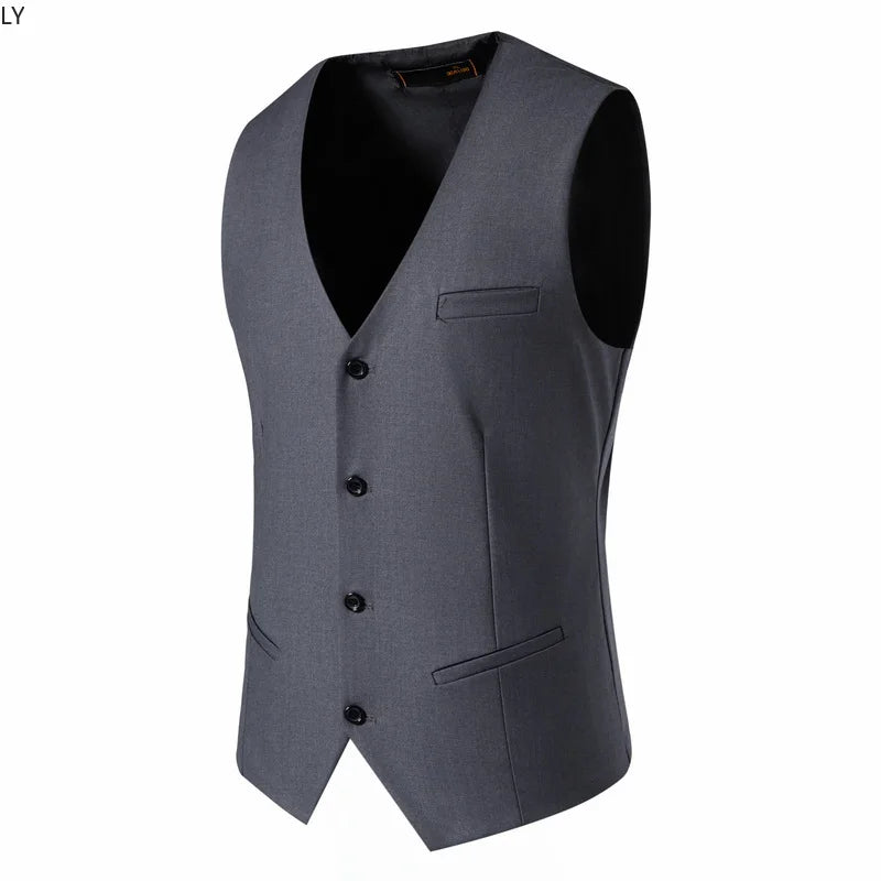 Men's Single-Breasted Formal Suit Vest