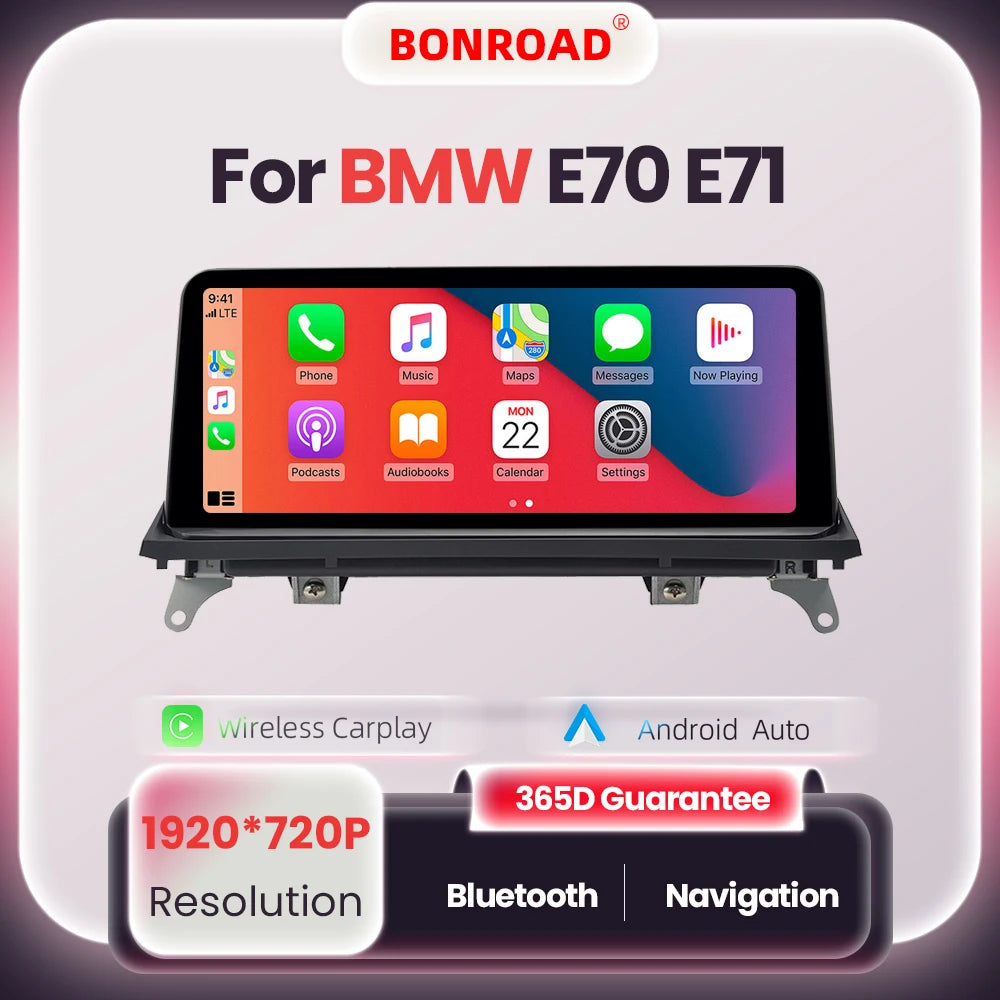 BONROAD 10.25-Inch CarPlay Display for BMW X5 / X6