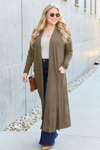 Basic Bae Open-Front Long Sleeve Cover Up - Whispering Desires Shoppe
