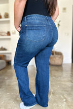 Judy Blue Full-Size Tummy Control Straight Jeans - Whispering Desires Shoppe