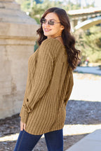 Basic Bae Ribbed Round-Neck Long-Sleeve Knit Top - Whispering Desires Shoppe